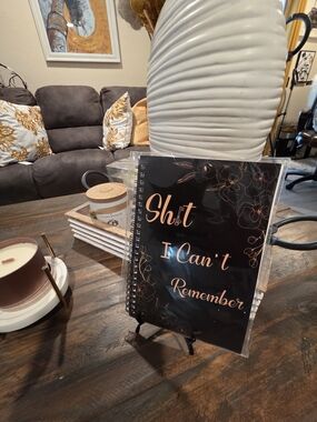 Black Spiral Notebook - "Sh*t I Can't Remember" NWT